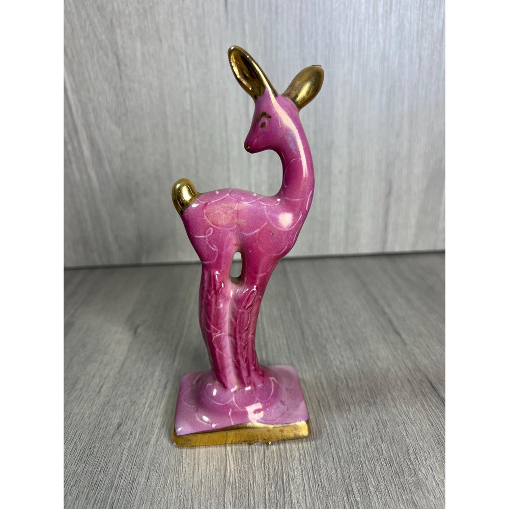 Vintage 40s Art Deco Deer Figurine Collectible Home Decor Cottagecore - Picture 4 of 8